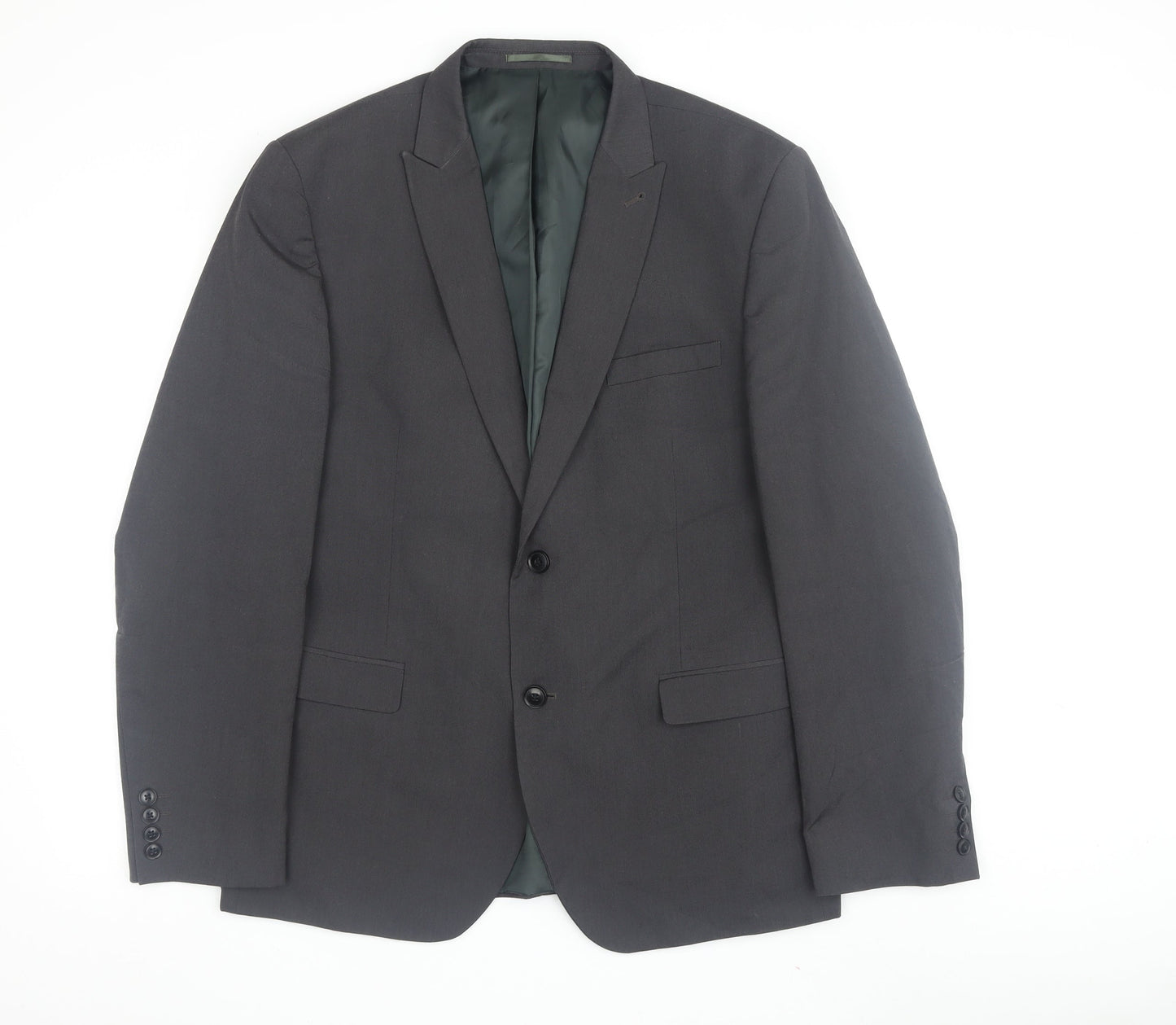 Next Men's Grey Slim Fit Blazer, Size 44, Formal Jacket