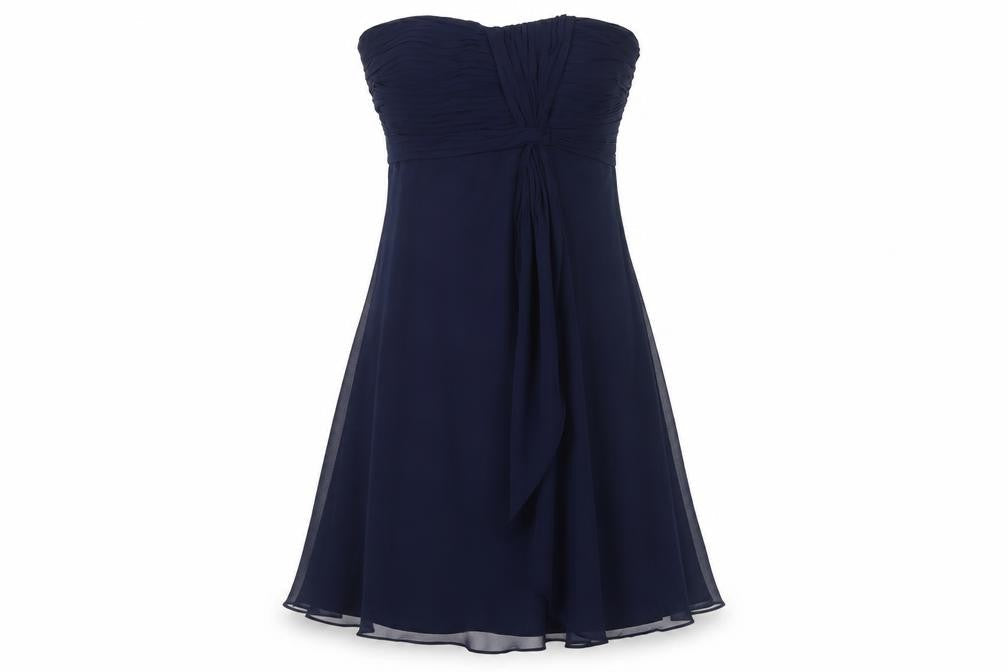 Coast Women's Blue Strapless Chiffon Dress Size 10
