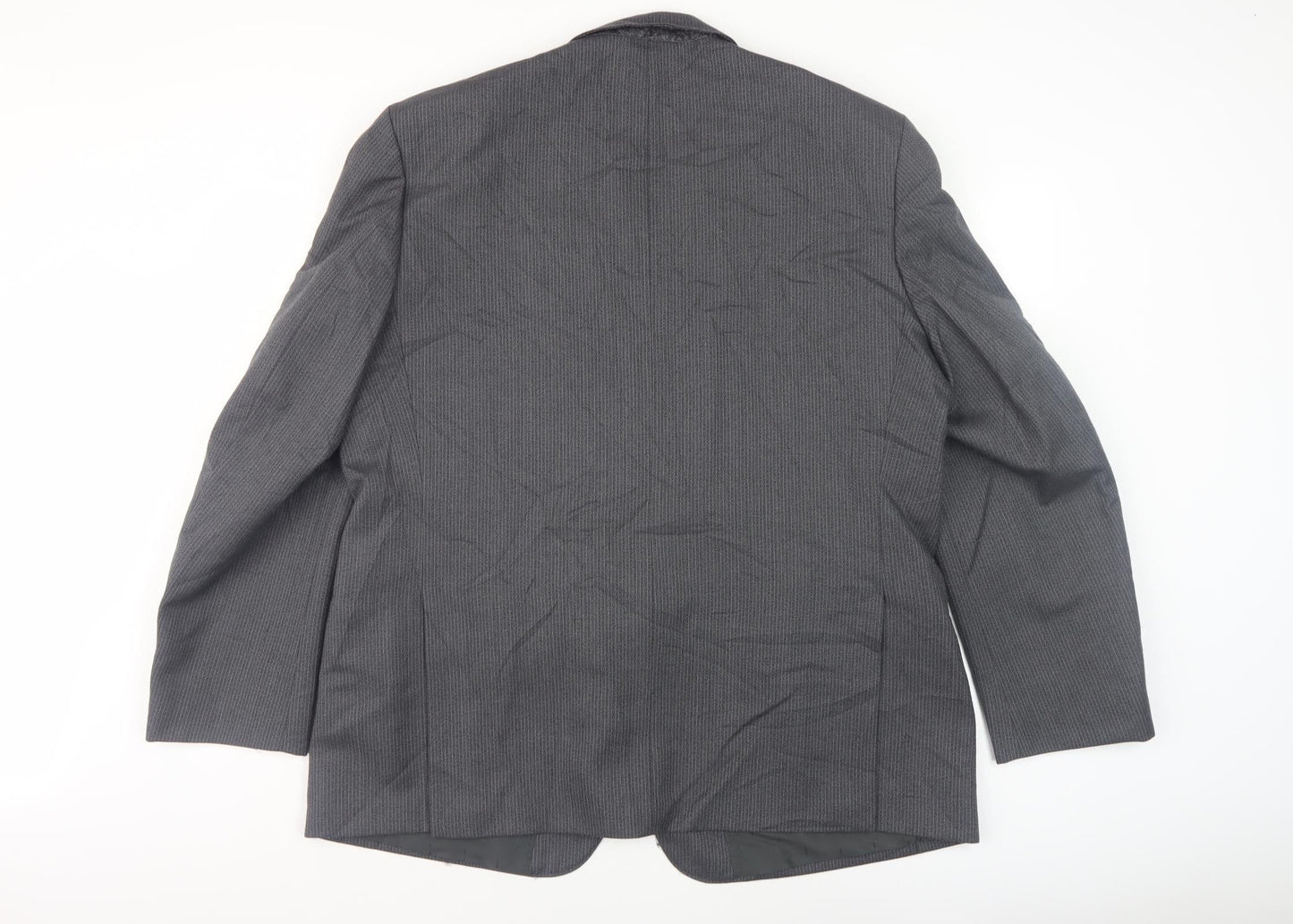 Centaur Men's Grey Striped Blazer Jacket 48R