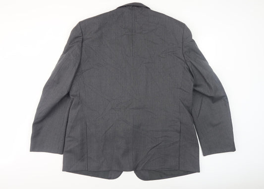 Centaur Men's Grey Striped Blazer Jacket 48R