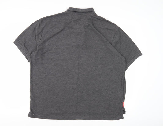 Slazenger Men's Grey Polo, 2XL, Casual Short Sleeve Shirt
