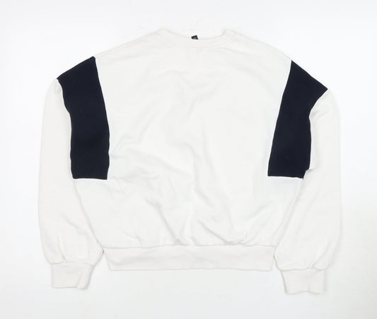 H&M Unisex White NYC Sweatshirt, Size 10, Casual Style