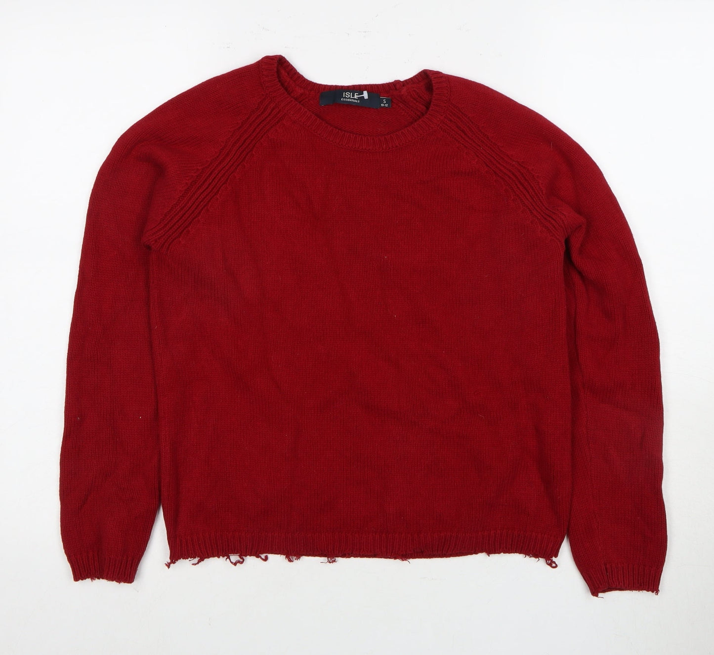 Isle Essentials Women's Red Pullover Jumper, S