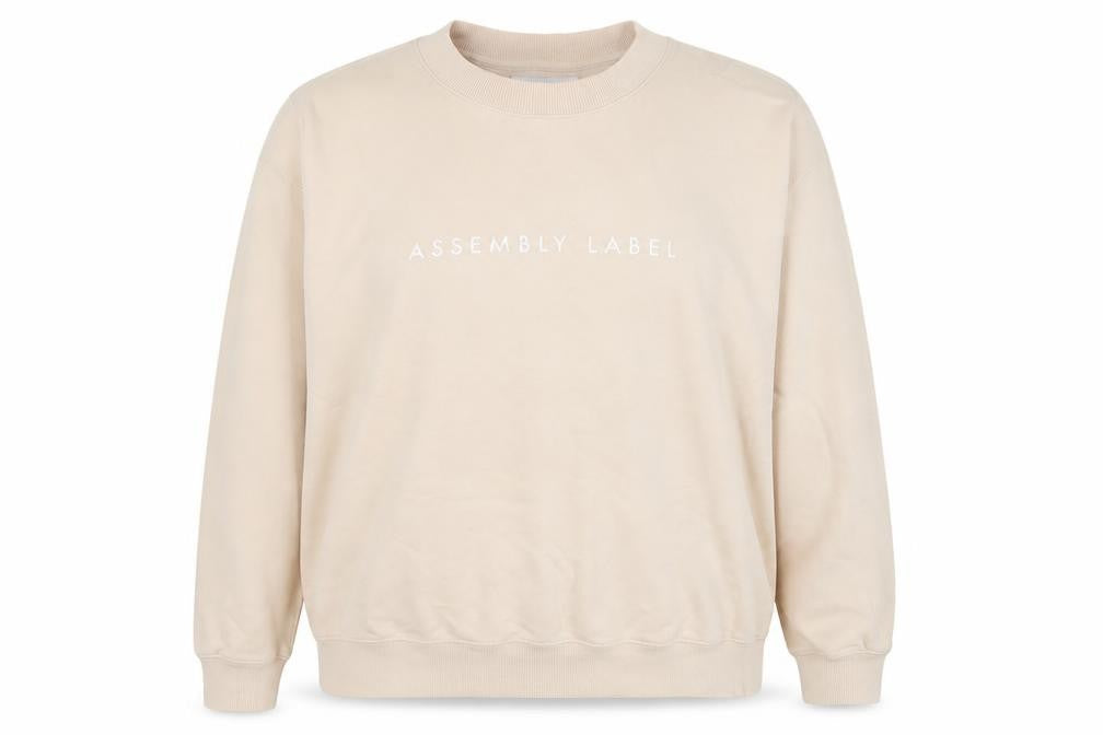 Assembly Label Women's Beige Crew Neck Sweatshirt Size 12