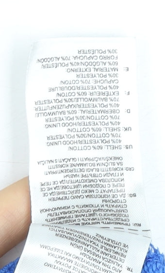 Adidas Boys Blue Full Zip Hoodie Size 9-10 Years