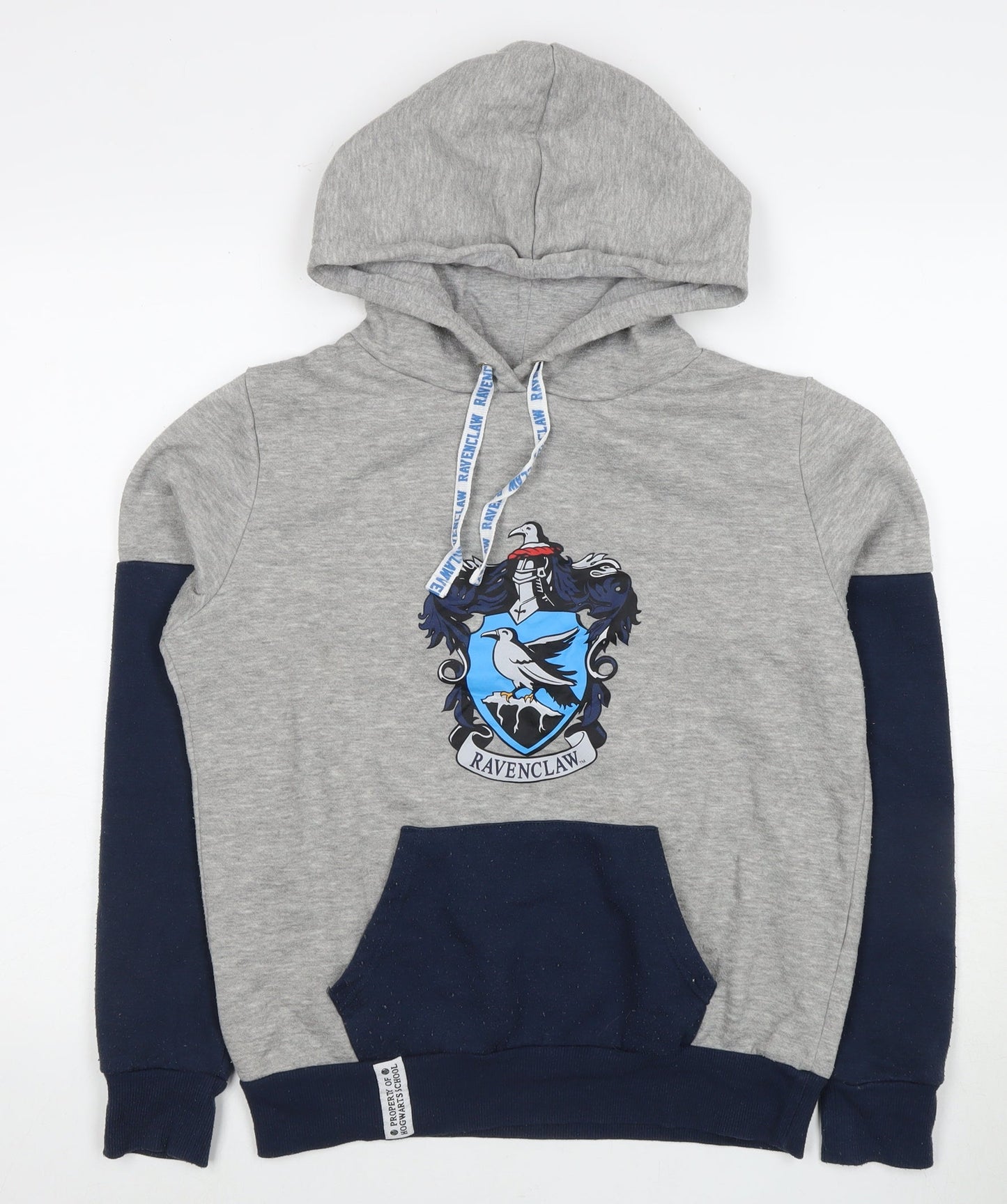 Harry Potter Boys Grey & Blue Ravenclaw Hoodie, XS
