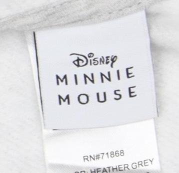 Disney Women's Grey Minnie Mouse Hoodie, M