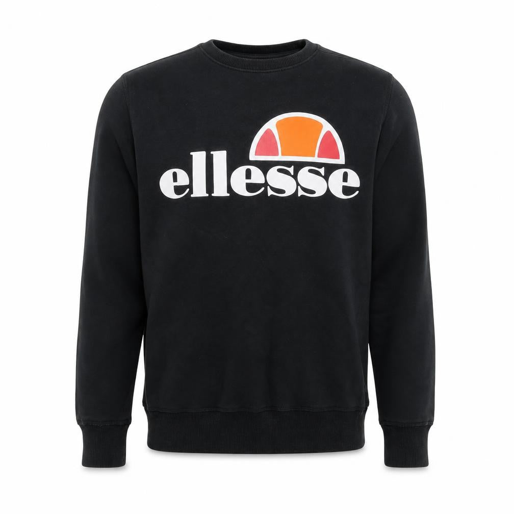 Front view of Ellesse Men's Black XS Pullover Sweatshirt