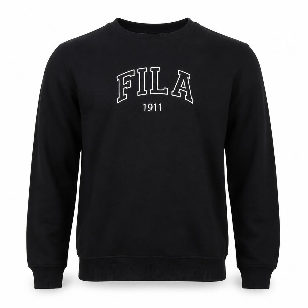 Mens UK S Regular FILA Black Pullover Sweatshirt