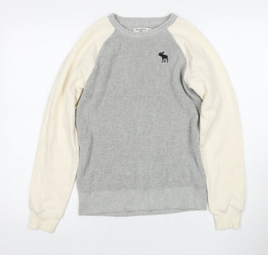 Abercrombie Kids Boys Grey Pullover Jumper Size 13-14 Years