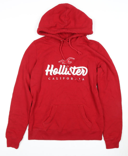 Hollister Men's Red Pullover Hoodie Size S