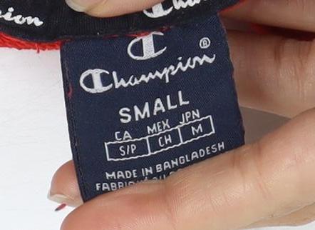 Champion Boys Red Pullover Hoodie, M, Casual, Hooded