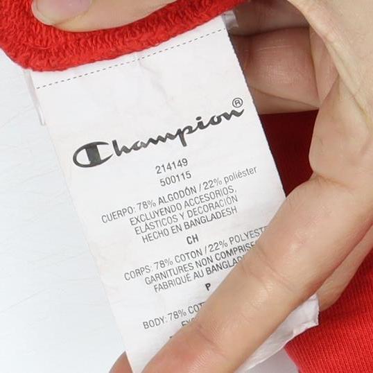 Champion Boys Red Pullover Hoodie, M, Casual, Hooded