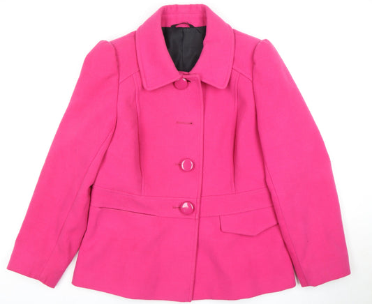 Marks and Spencer Pink Women's Size 14 Coat