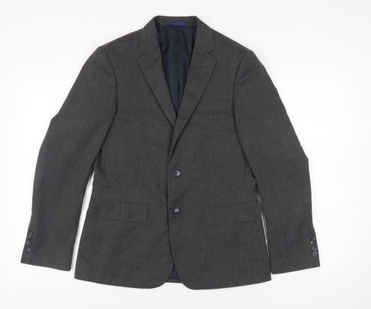 Marks and Spencer Men's Grey Blazer, 38R, Two-Button