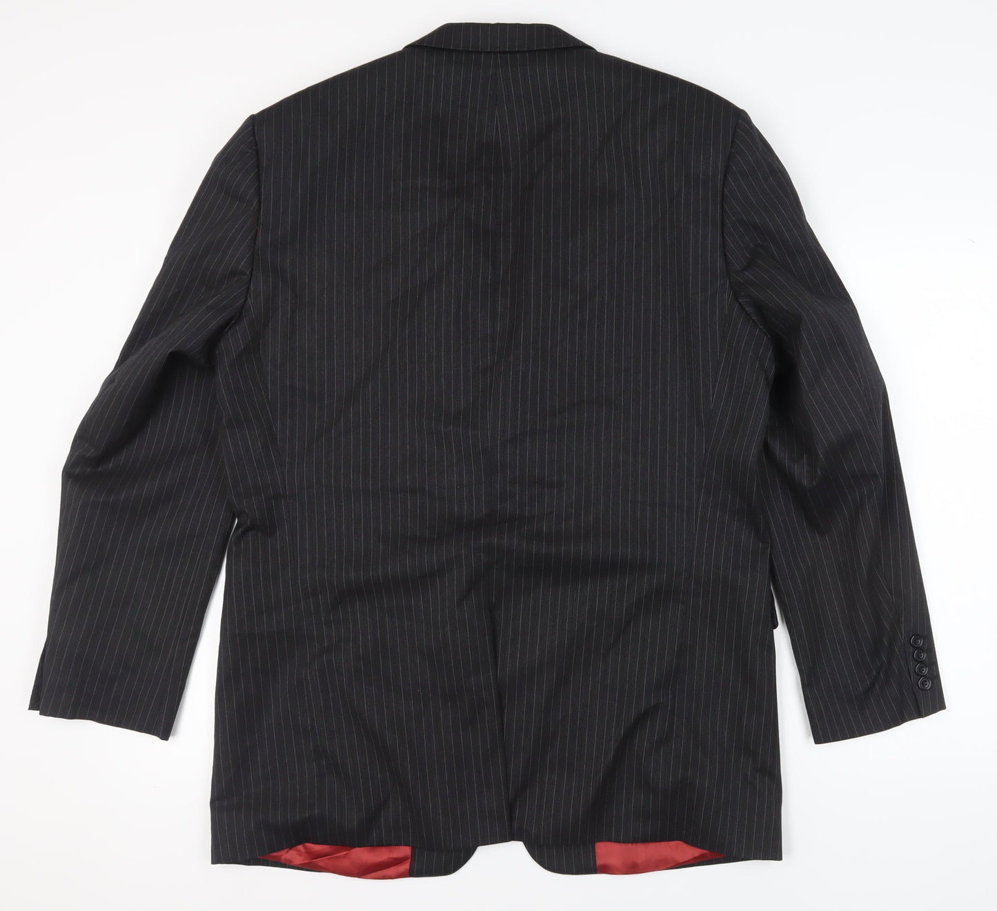 Scott & Taylor Black Striped Blazer for Men 44L