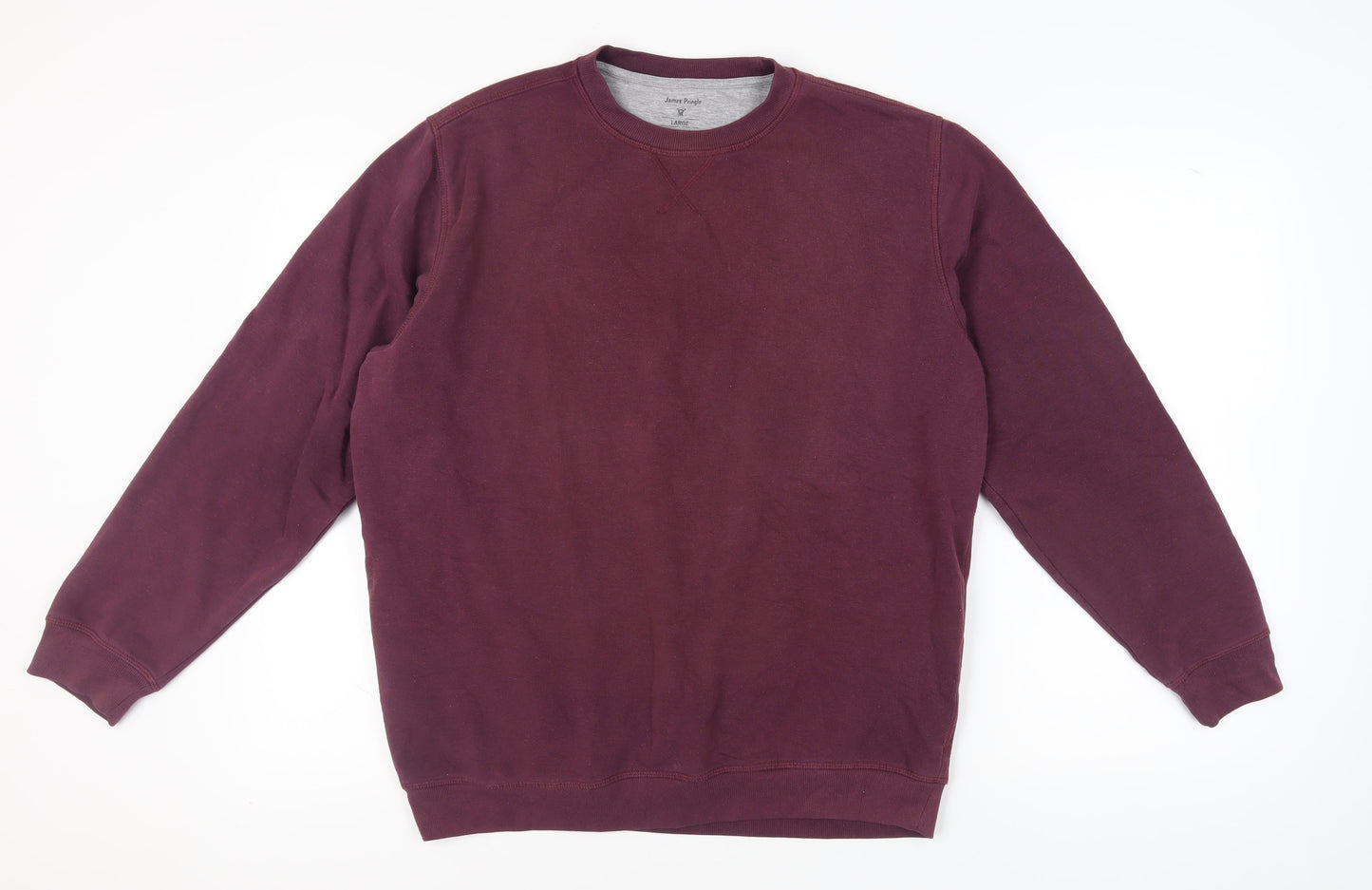 James Pringle Mens Purple Crew Neck Sweatshirt, L