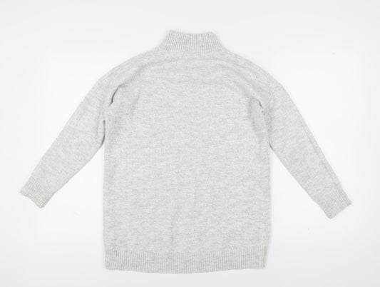 Fat Face Women's Grey High Neck Pullover Jumper Size 6