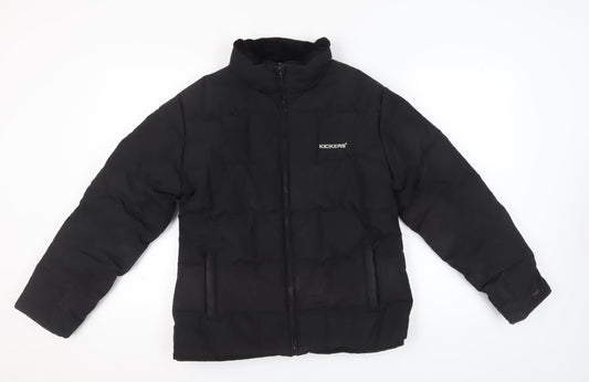 Kickers Unisex Black Puffer Jacket Size 12 Casual