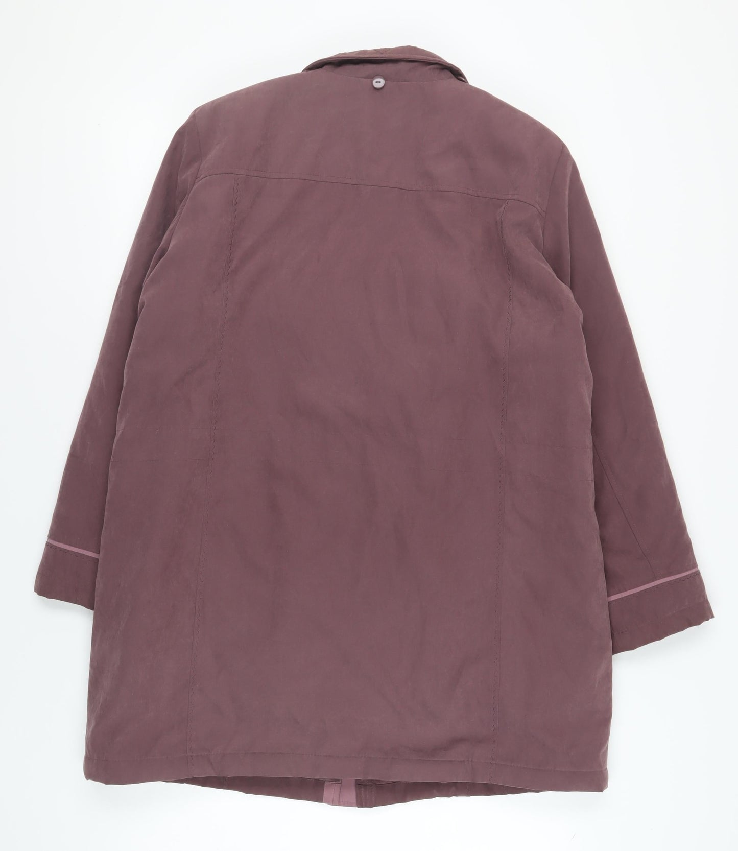 Bonmarché Women's Purple Mid-Length Button Coat M
