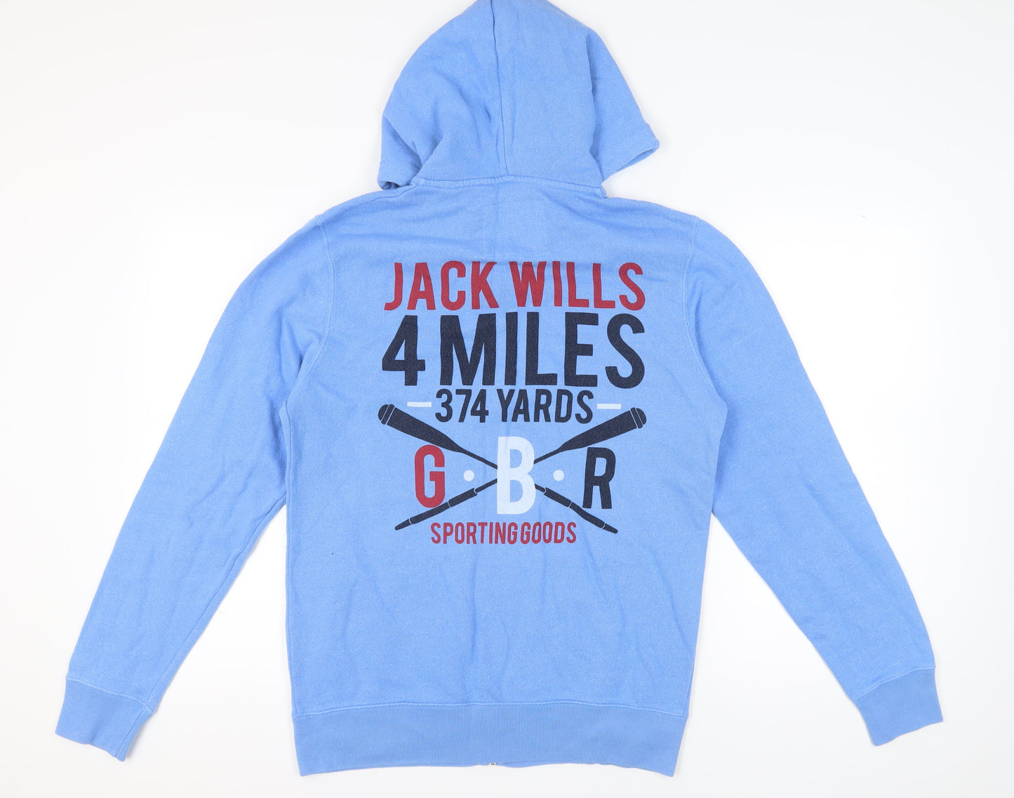 Jack Wills Men's Blue Full Zip Hoodie M
