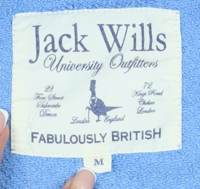 Jack Wills Men's Blue Full Zip Hoodie M