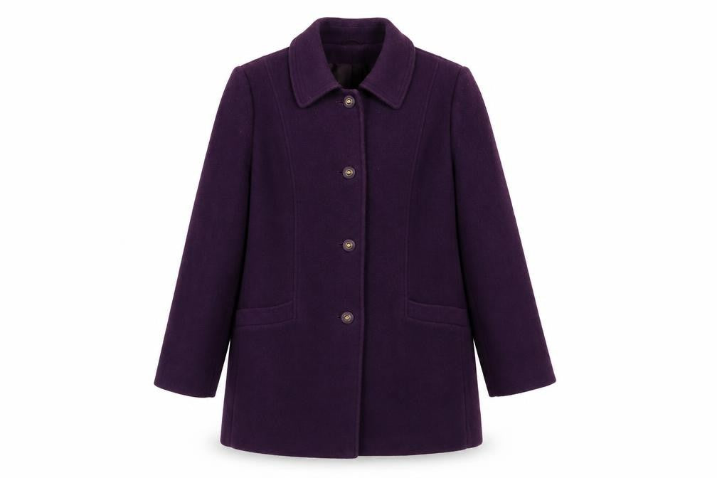 Eastex Women's Purple Wool Overcoat, Size 10