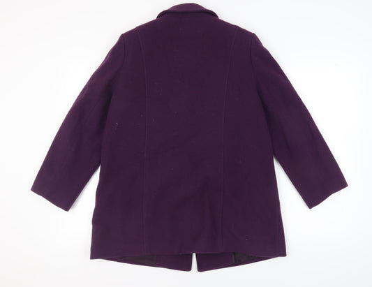 Eastex Women's Purple Wool Overcoat, Size 10