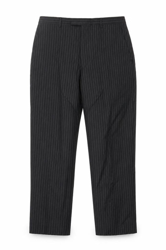 Austin Reed Men's Black Wool Striped Trousers 34S