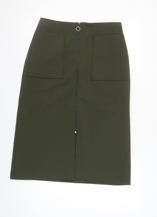 Marks and Spencer Women's Green Pencil Skirt, Size 12