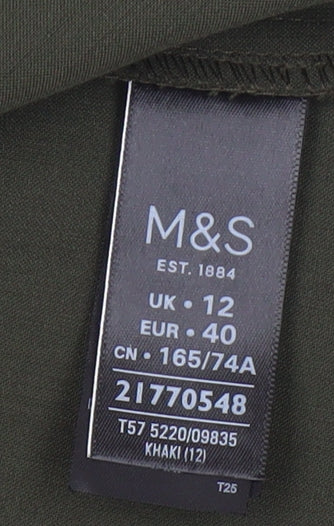 Marks and Spencer Women's Green Pencil Skirt, Size 12