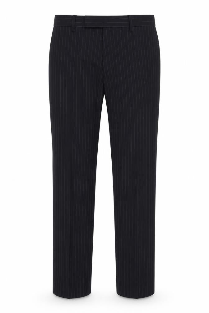 Marks and Spencer Men's Blue Striped Trousers, Size 34