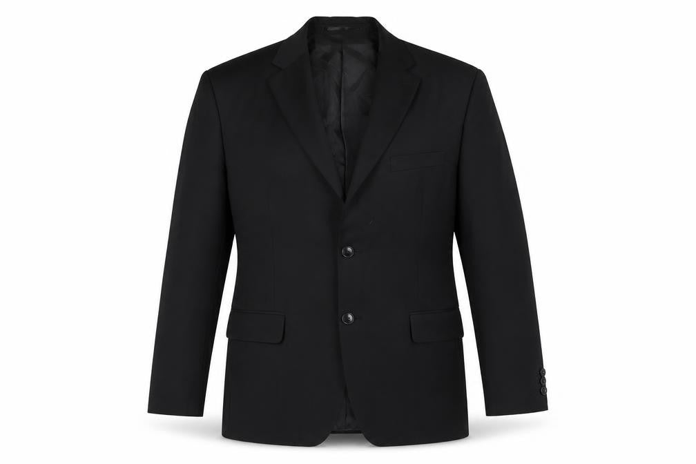 Front view of Thomas Nash Men's Black Short Suit Jacket 40S
