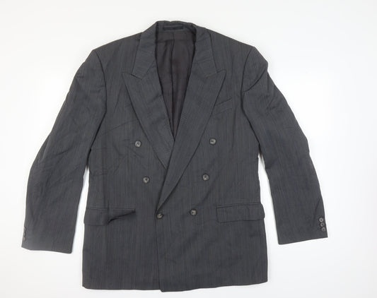 St Michael Men's Grey Double-Breasted Blazer, 42L