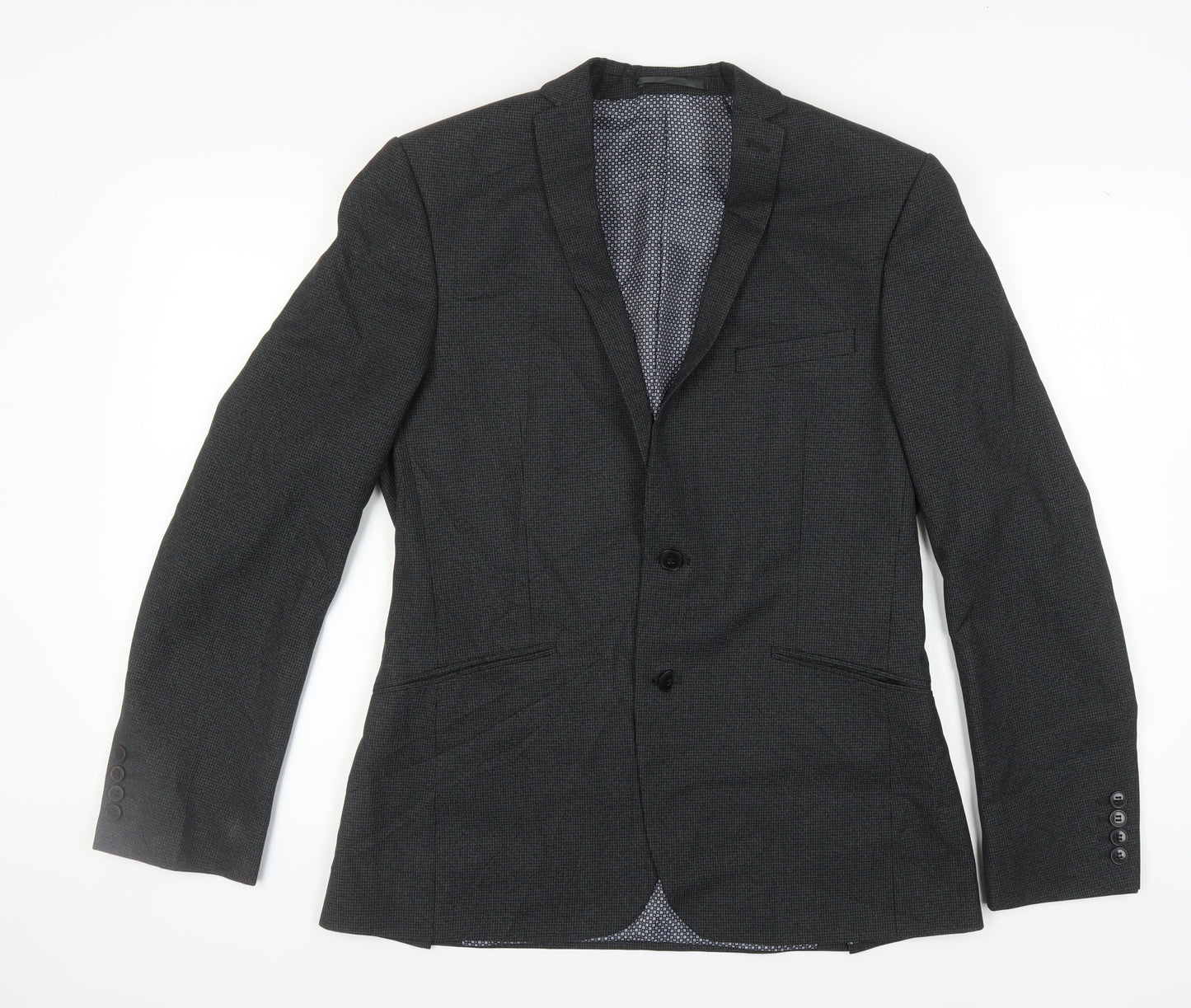 Limehaus Men's Black Blazer, Size 40, Long Jacket