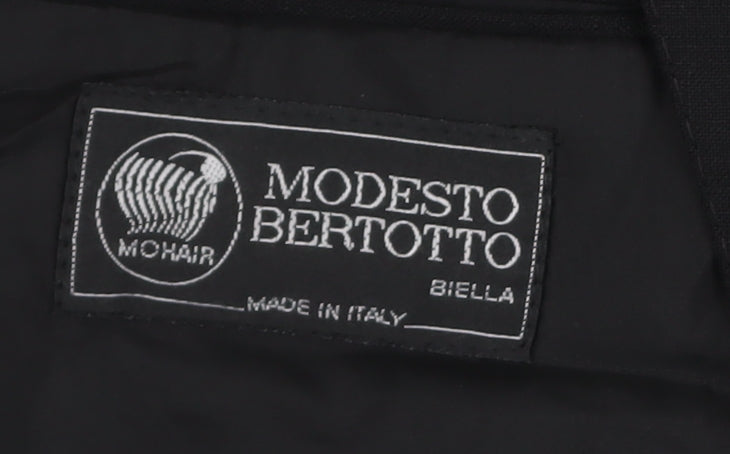 Modesto Bertotto Men's Black Double-Breasted Blazer 44L