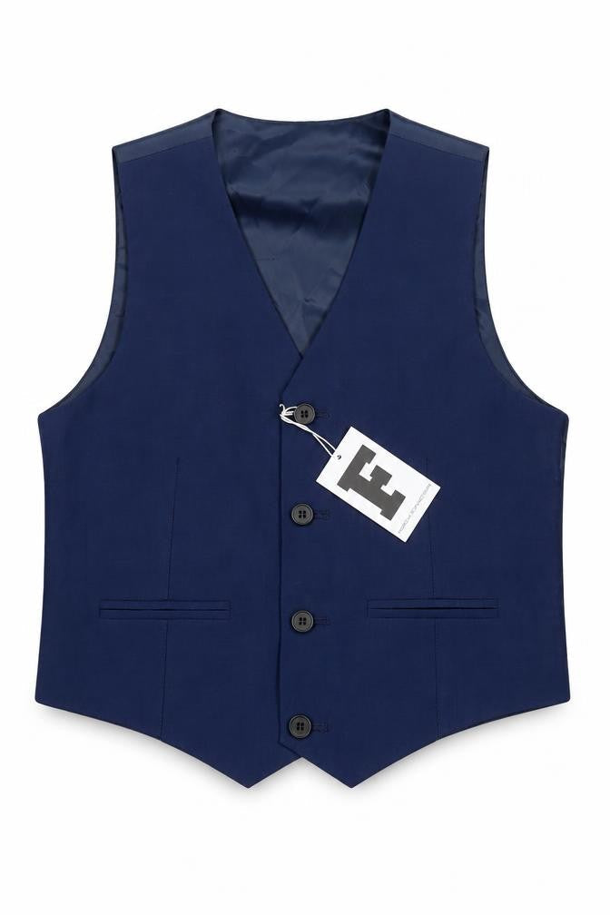 French Connection Boys Blue Waistcoat, 9 Years, Formal Style