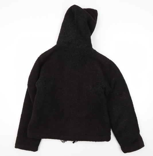 Moto Jeanswear Women's Black Hooded Jacket Size 10