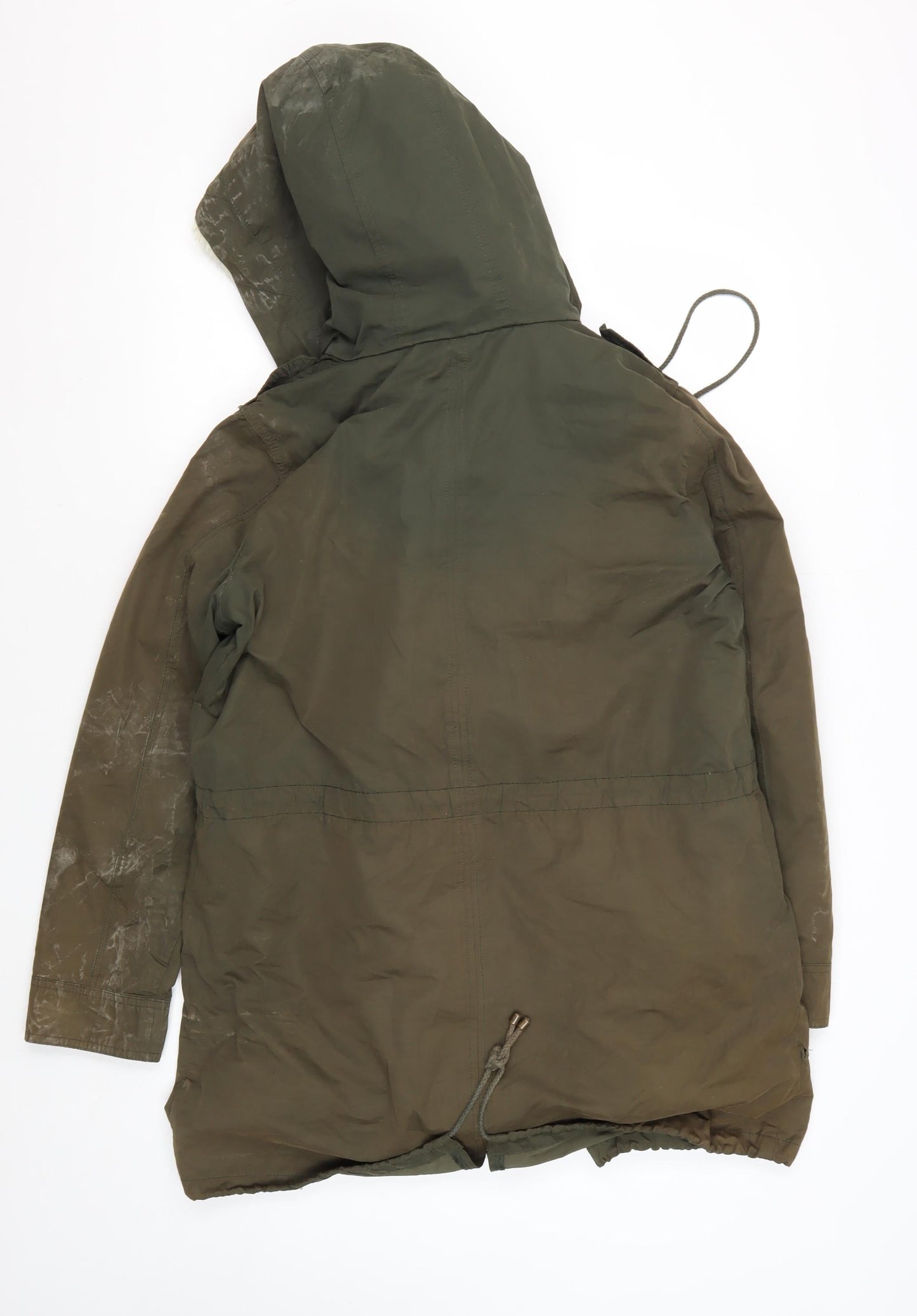 Mango Women's Green Parka Jacket - Size S