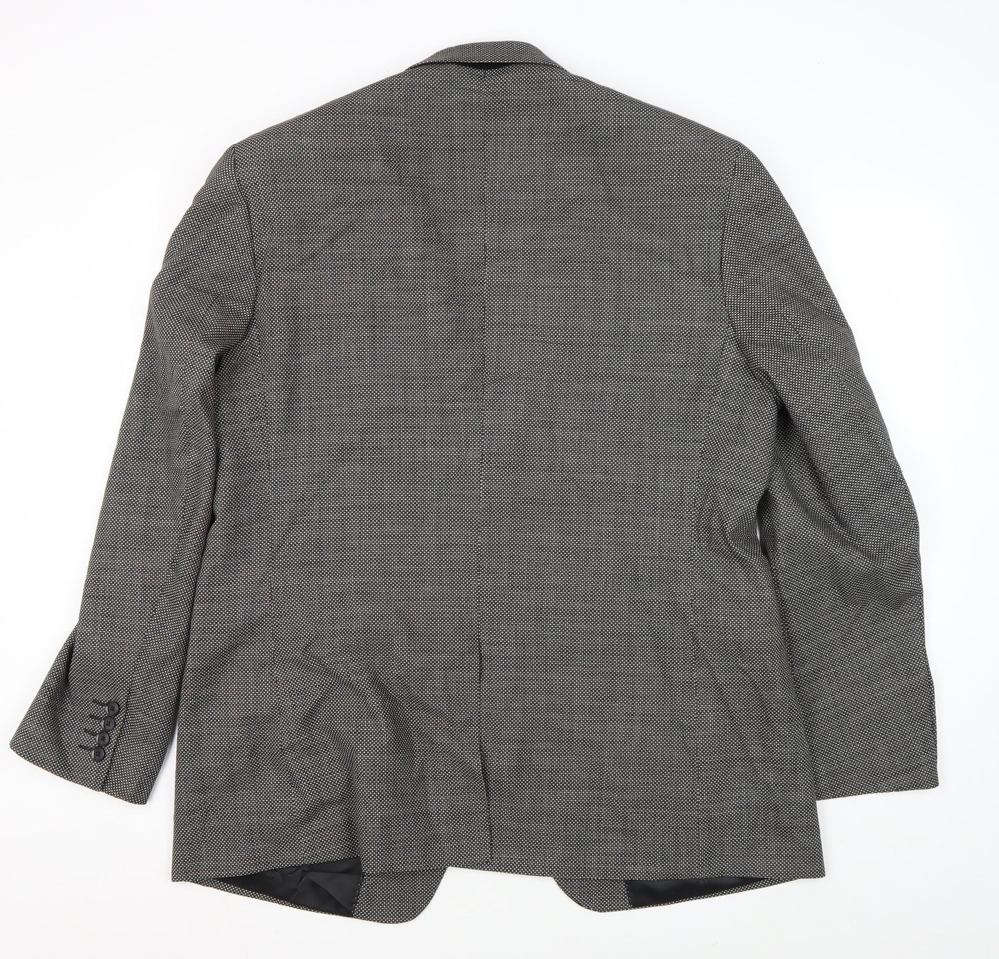 Marks and Spencer Men's Grey Wool Blazer - 44R