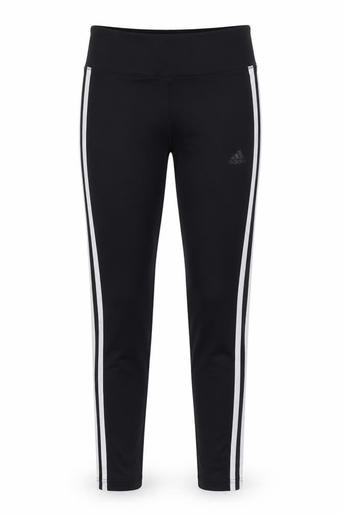 Front view of Adidas Women’s Black Track Pants, size S, Moisture Wicking