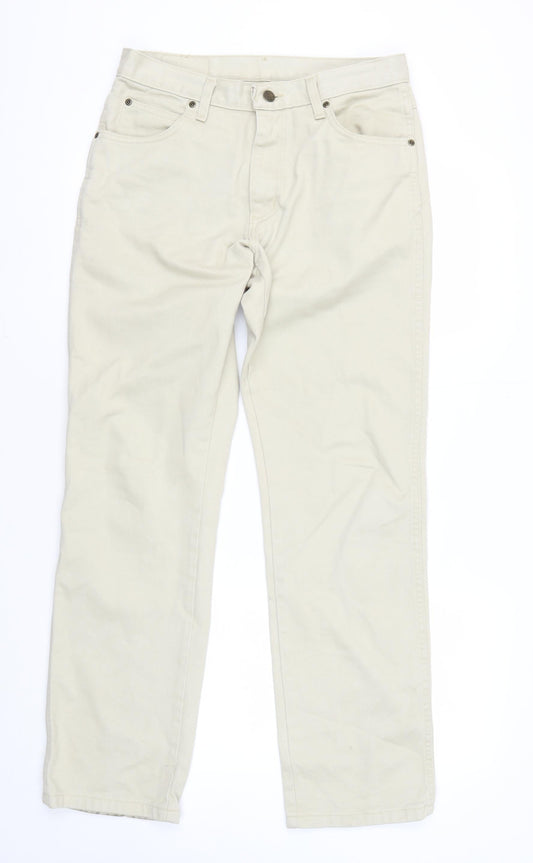 Wrangler Men's Beige Straight Jeans 32 Regular Fit