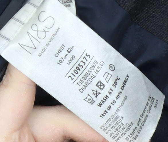 Marks and Spencer Men's Black Blazer 42 Long Jacket