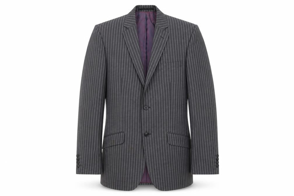 Mens 40 Chest Regular Jones Grey Two-Button Blazer