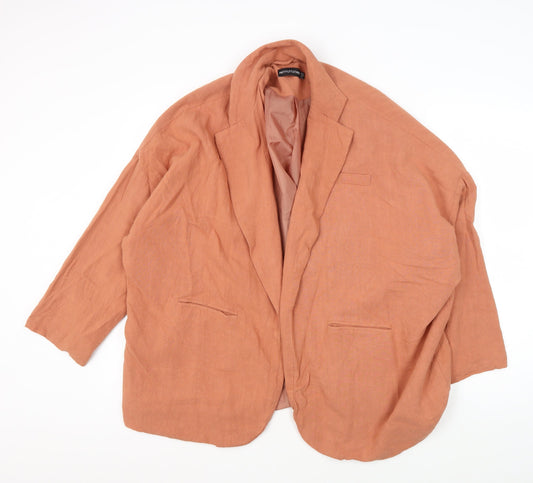 PrettyLittleThing Women's Orange Blazer Size 10