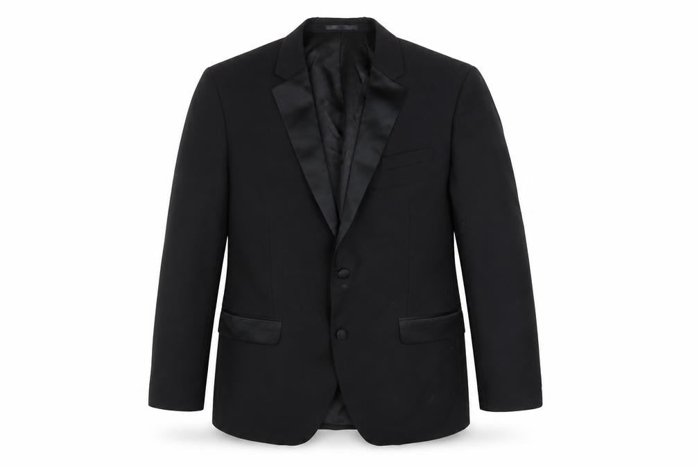 Mens 44 Chest Regular T.M.Lewin Black Two-Button Blazer