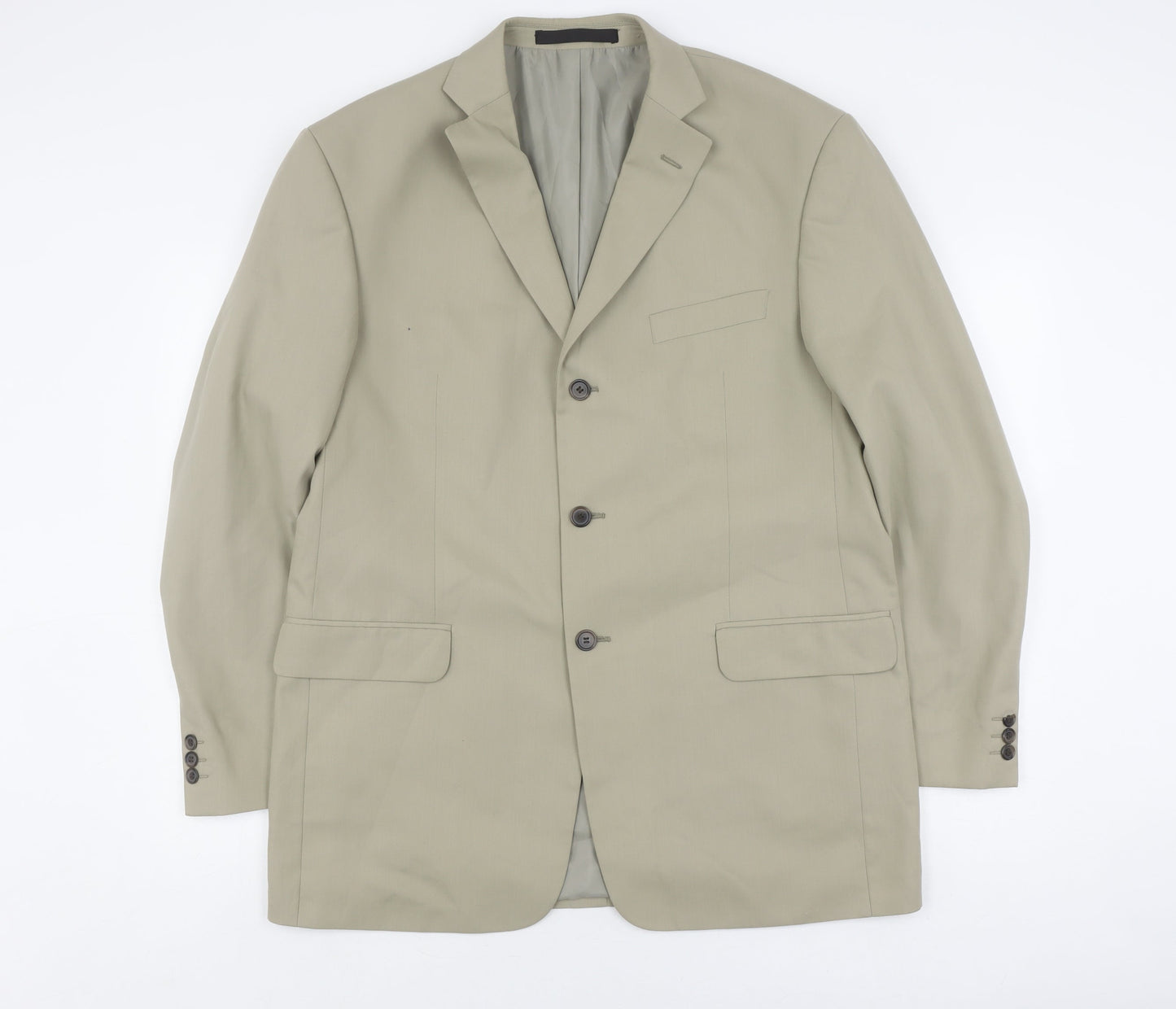 Marks and Spencer Men's Beige Blazer 42R Single-Breasted
