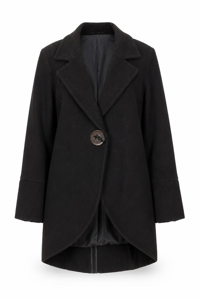 Marks & Spencer Women's Black Wool Coat, Size 10