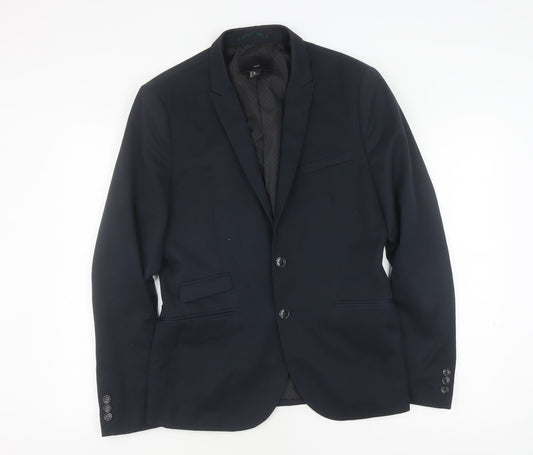 H&M Men's Blue Slim Fit Blazer Jacket 38R Slim