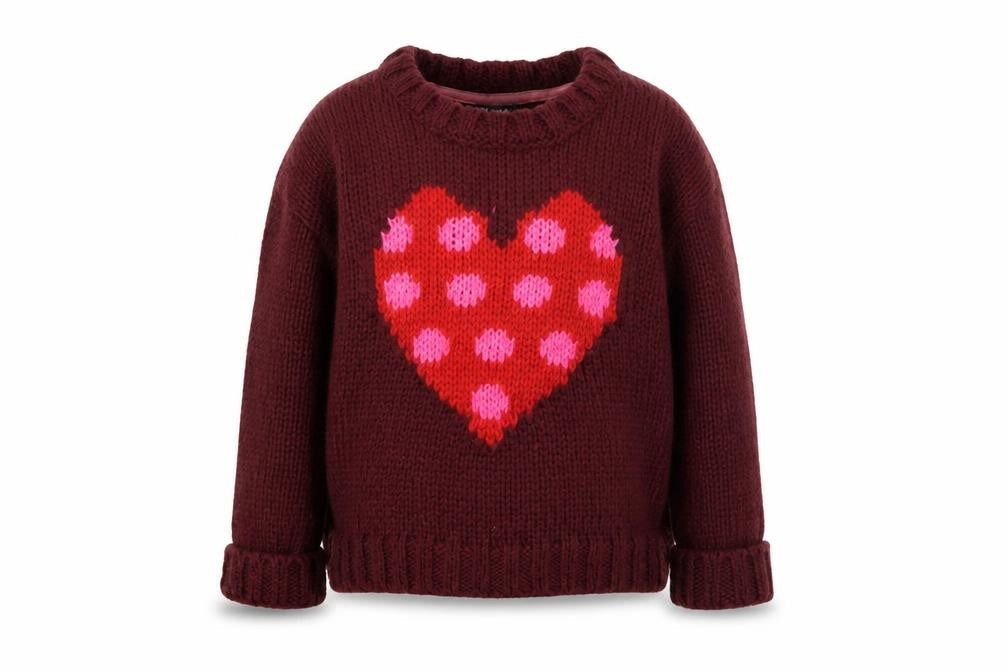Next Girls Red Heart Pullover Jumper 9-10 Years